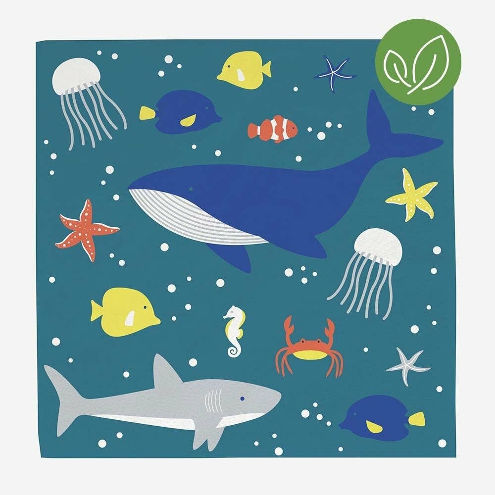 20 napkins - seabed