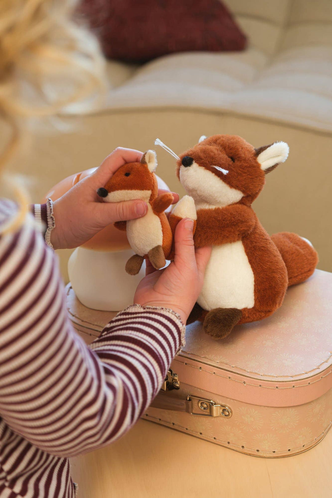 Plush Fox With Baby