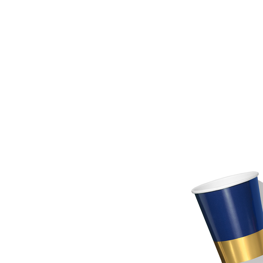 Navy and Gold Dip Cups (10 per pack)