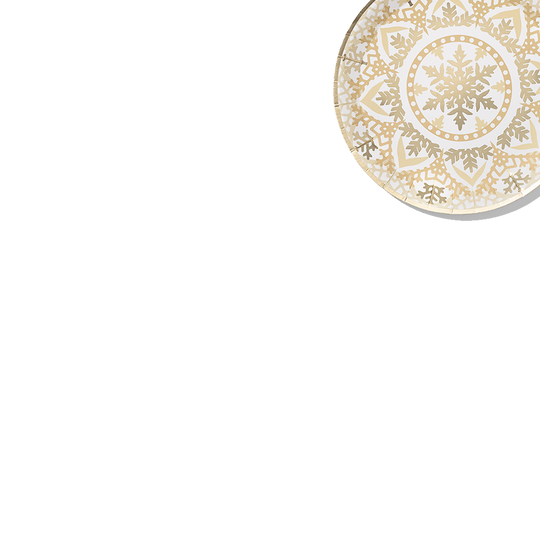 Golden Snowflake Small Plates (10 per pack)