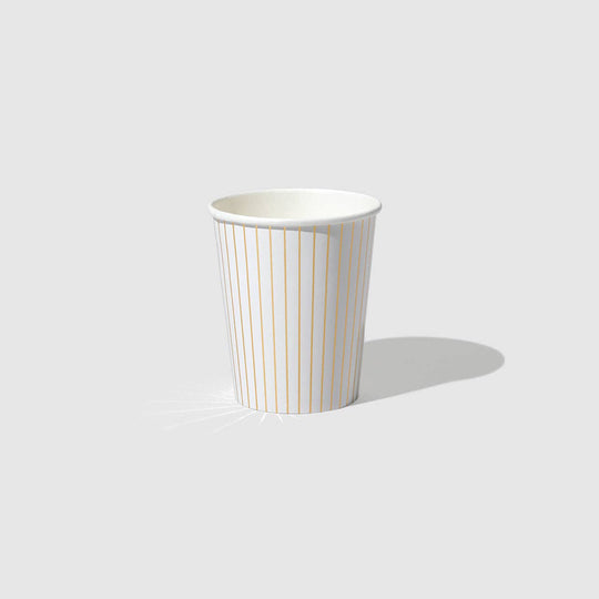 White Pinstripe Cups (10 per pack)