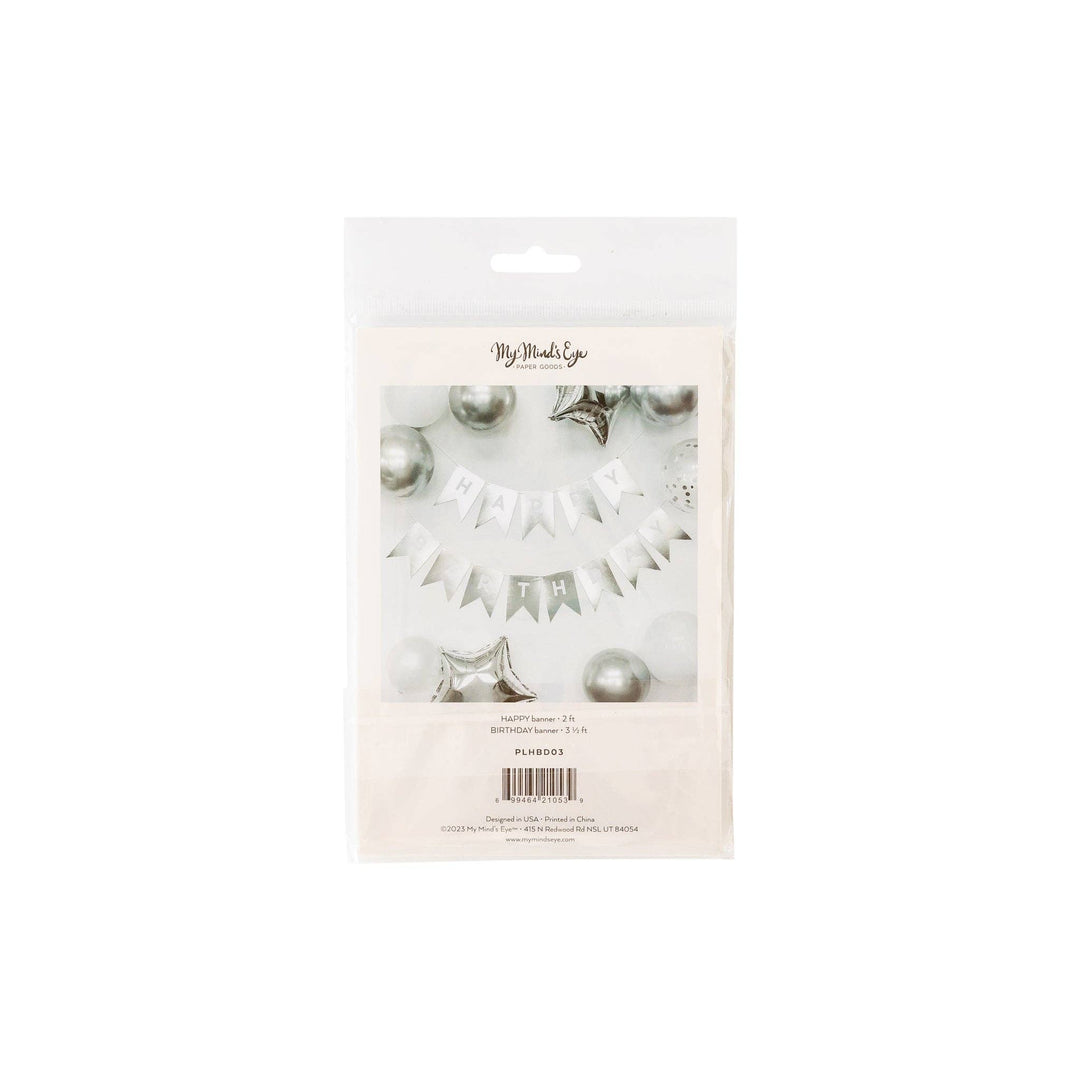 PLHBD03 - Silver Foil "HAPPY BIRTHDAY" Word Banner