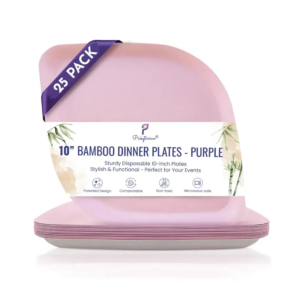 Compostable Dinner Plates 10" | 3 Colors | 25-Pack