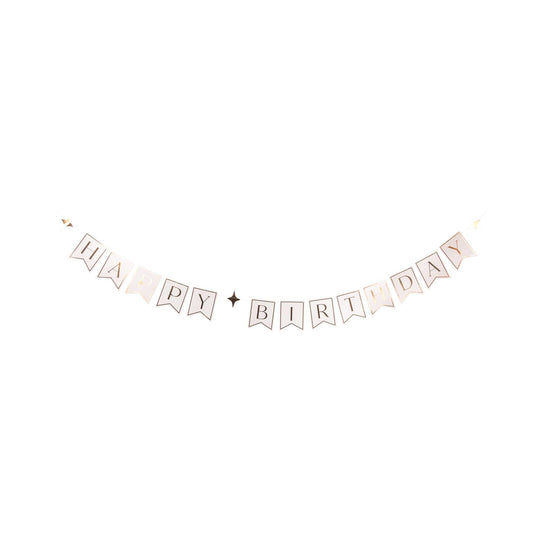 PLGBD03 - Gold Happy Birthday Banner