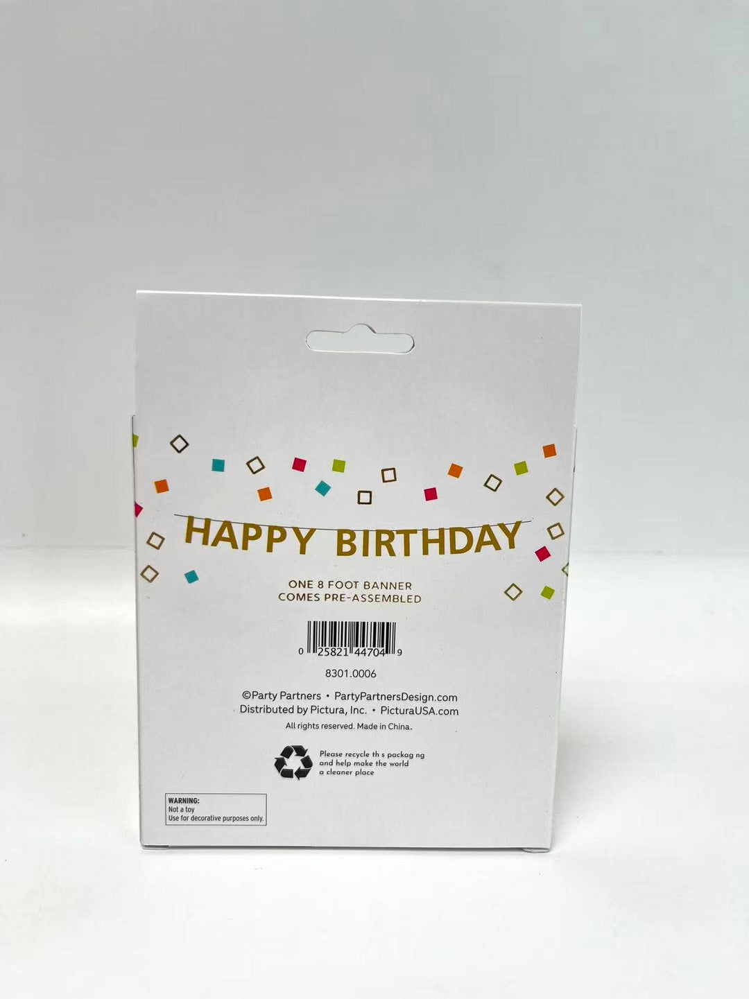 Gold Happy Birthday Banner