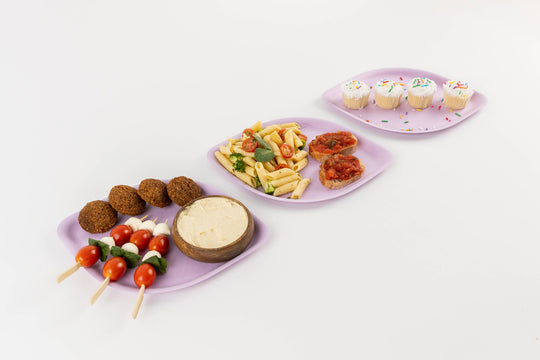 Compostable Appetizer Plates 8" | 3 Colors | 8-Pack