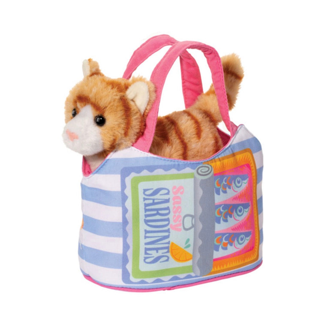 Sardine Sak w/Orange Striped Cat