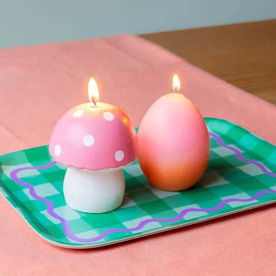 Pink Mushroom Candle | Spring Decor |