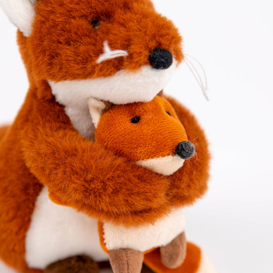 Plush Fox With Baby
