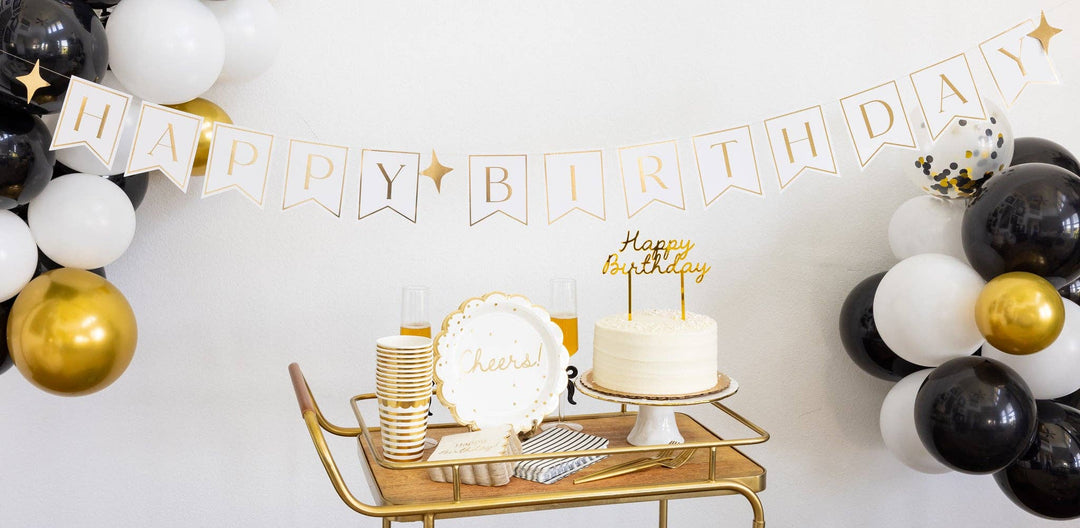 PLGBD10 - Gold Stripes Party Cups