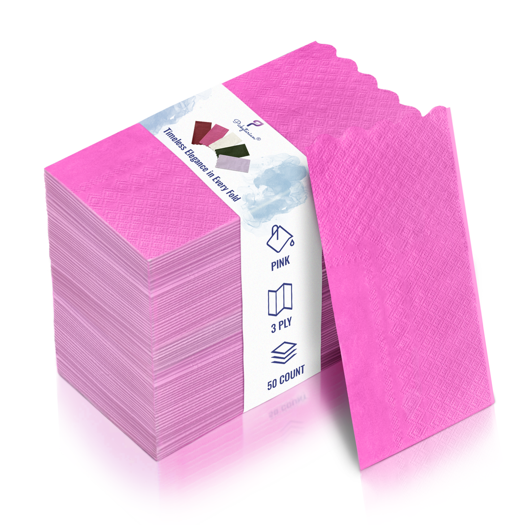 Premium 3-Ply Compostable Dinner Napkins - 50 Count