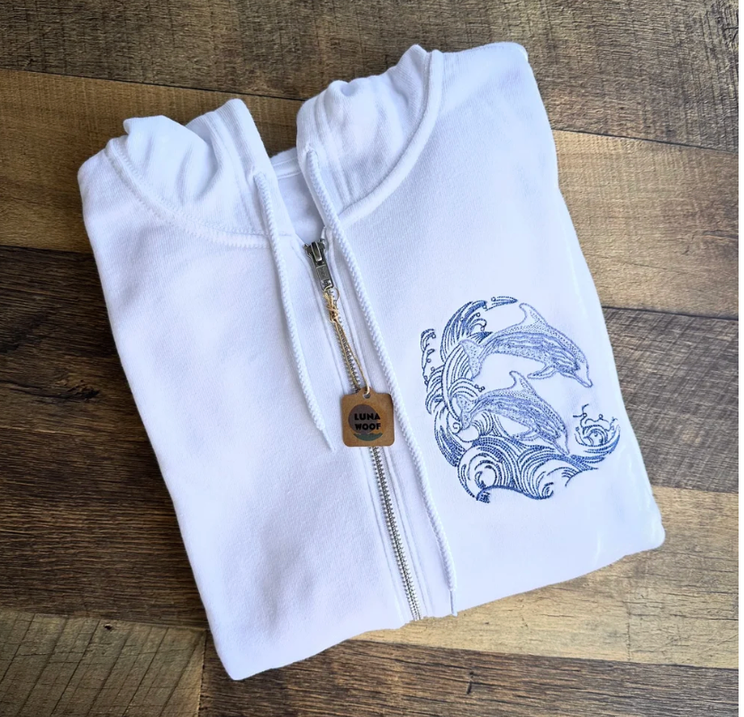 Luna Woof Dolphin Hoodie (Adult)