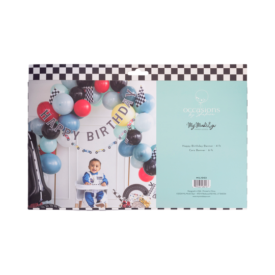 MIL1002 - Miles per Hour - Happy Birthday Banner Set