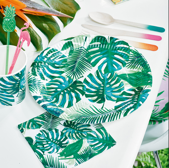 Tropical Paper Plates - 8 Pack