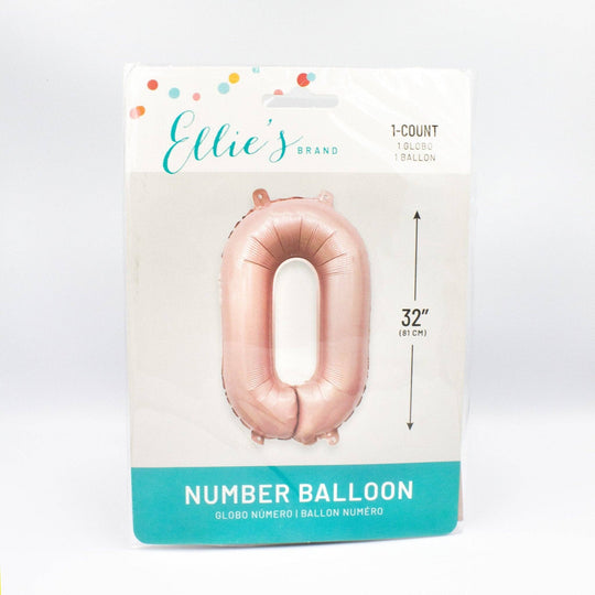 Blush Mylar Number Balloon