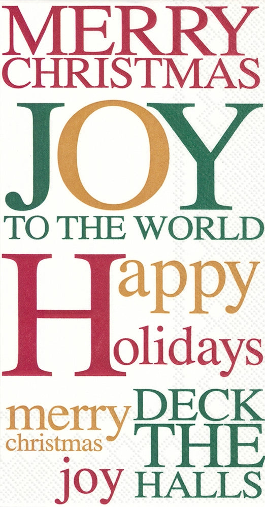 Joy To the World Christmas Paper Guest Towels