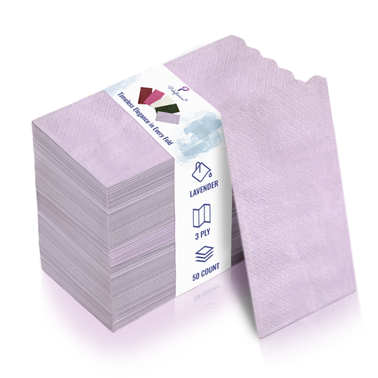 Premium 3-Ply Compostable Dinner Napkins - 50 Count