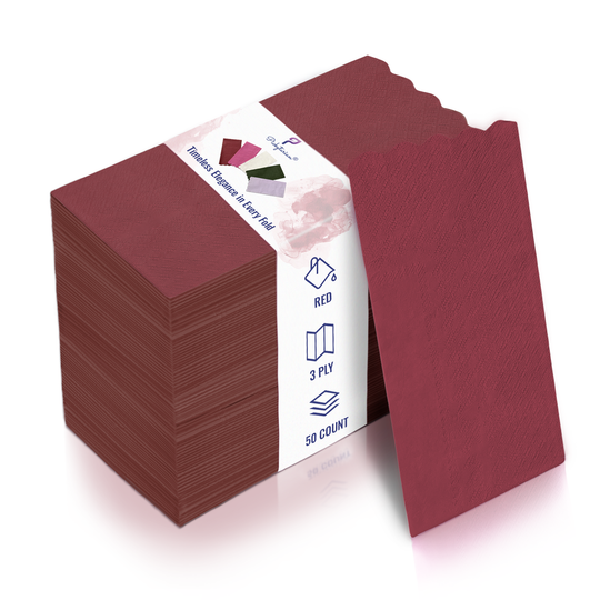 Premium 3-Ply Compostable Dinner Napkins - 50 Count