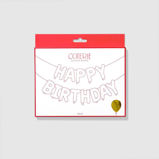 Happy Birthday Balloon Banner