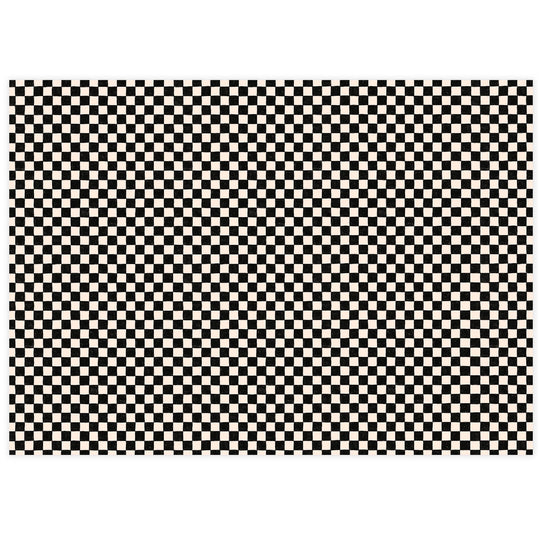 Black Checker Tissue Paper